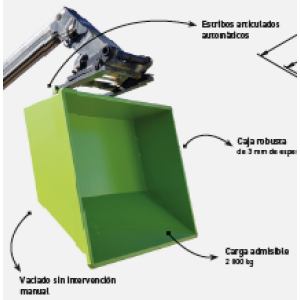 VOLQUETE PARA CARRETILLA TELESCOPICA BT BTP07000 675 L